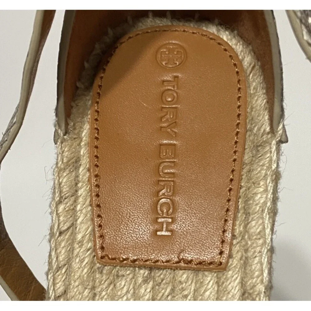 Tory Burch Wedge Espadrille 5.5 Sandals Selby Snake 105MM Platform $380